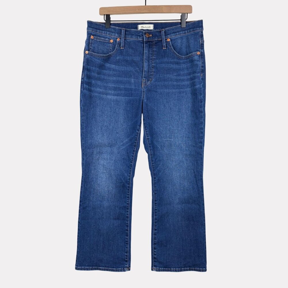 Madewell Cali Demi-Boot Jeans Womens 32 Medium Wash Blue Zip Fly Button Closure - Picture 10 of 10